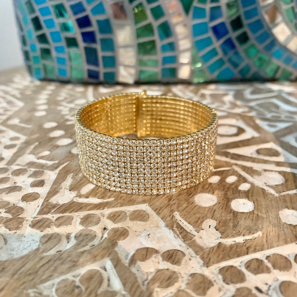swarovski crystal cuff adjustable